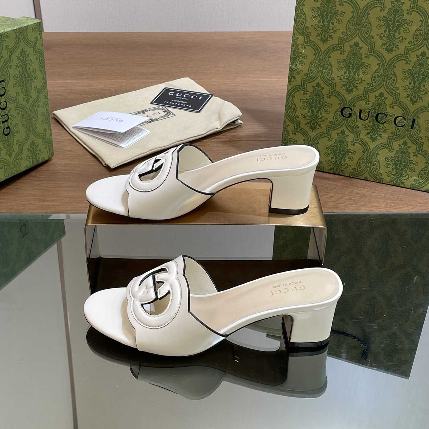 Gucci Women's Interlocking G Slide Sandal  - EUR FASHION