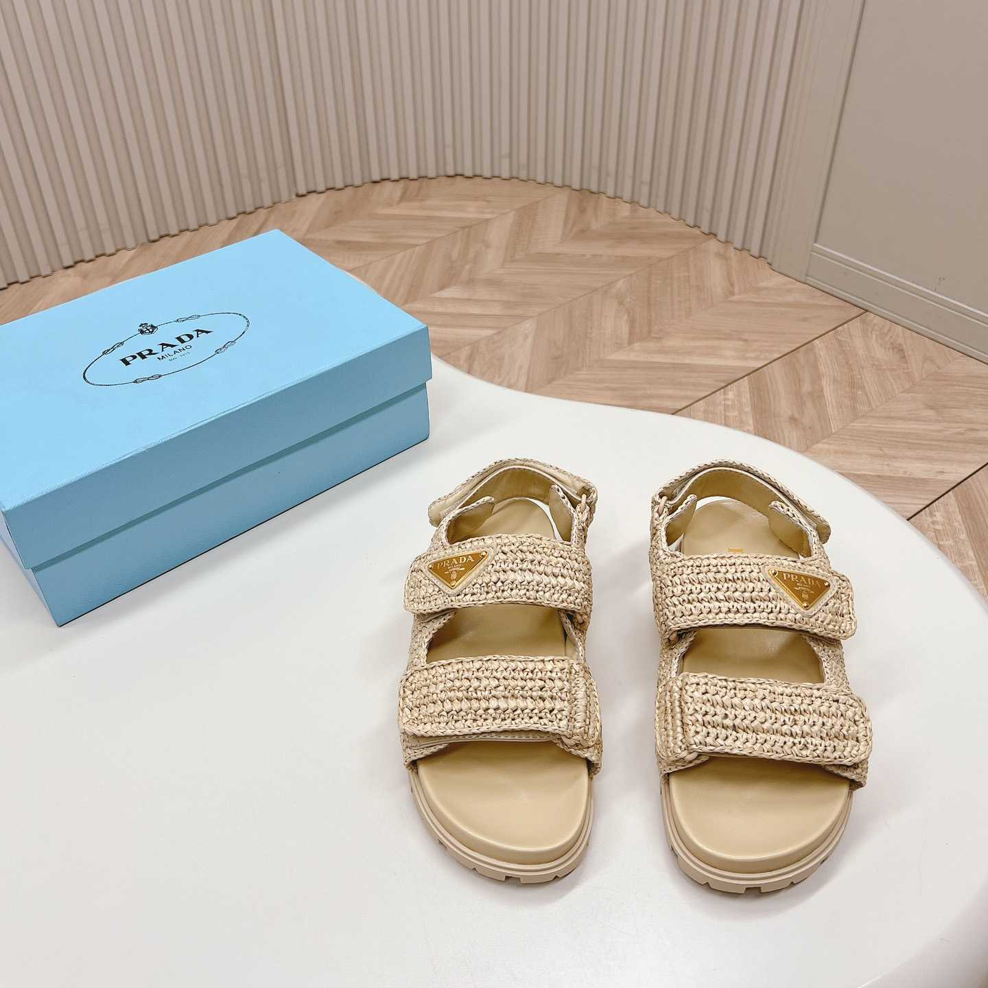 Prada Woven Fabric Sandals - EUR FASHION
