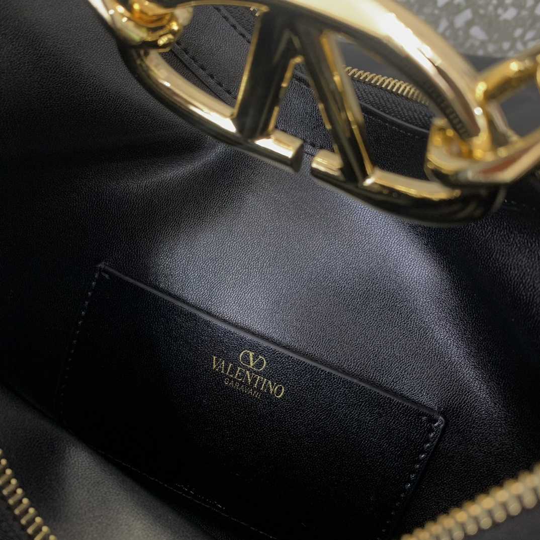Valenti VLogo Moon Mini Hobo Bag In Nappa Leather With Chain - EUR FASHION