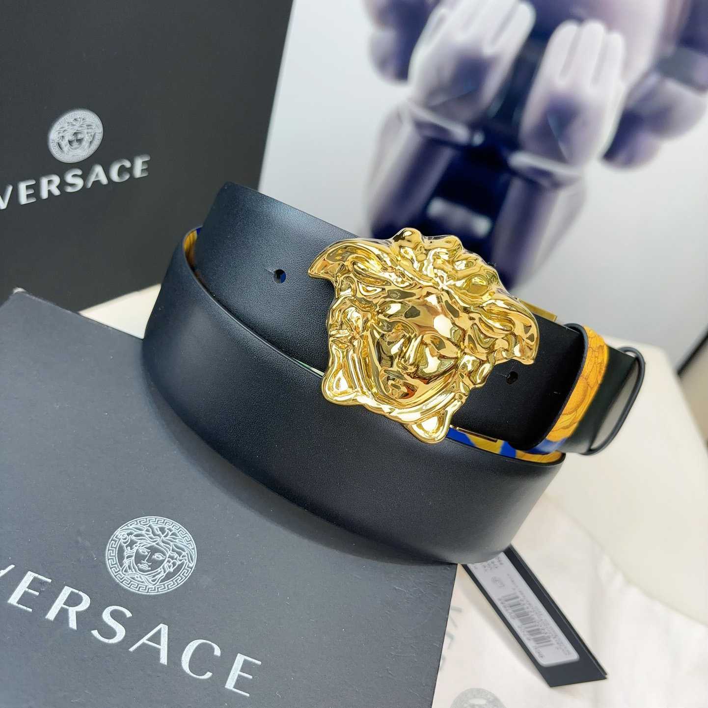 Versace Barocco Reversible Leather Belt    40mm - EUR FASHION