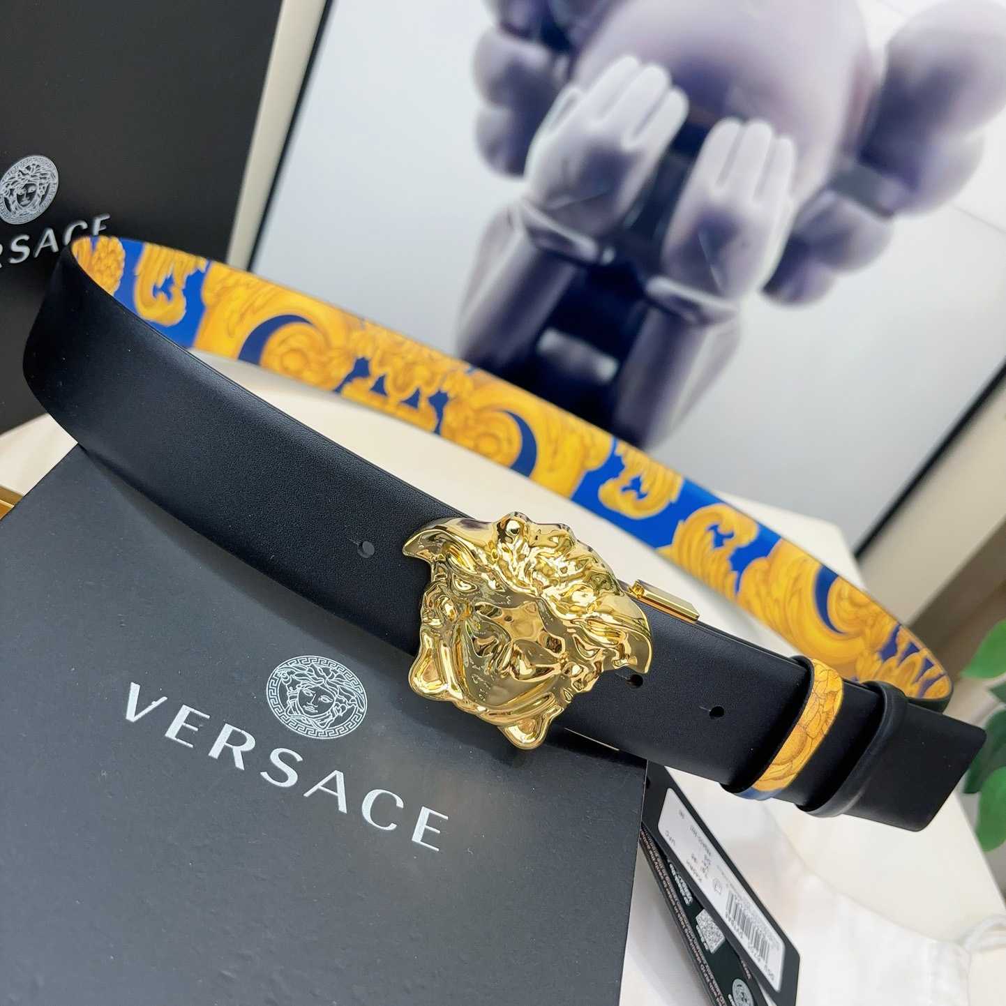 Versace Barocco Reversible Leather Belt    40mm - EUR FASHION