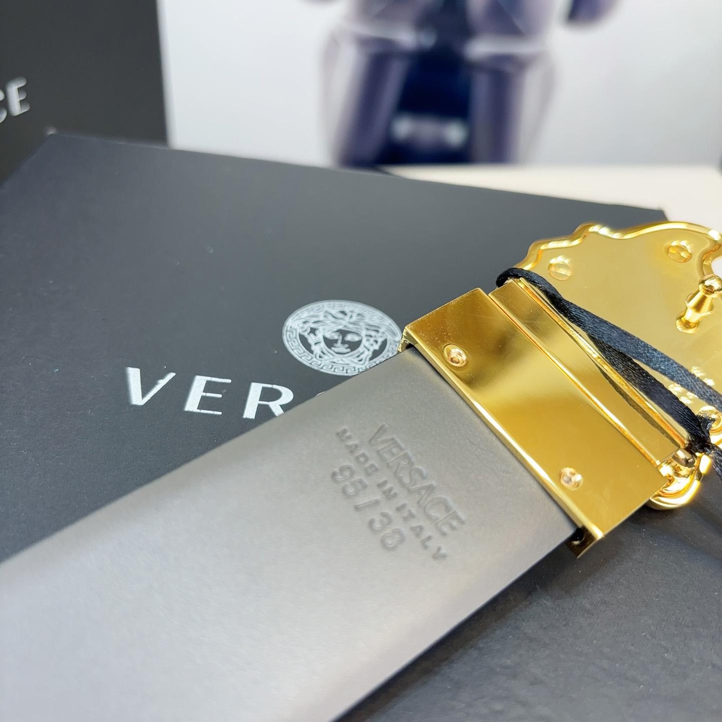 Versace Leather Belt   40mm - EUR FASHION
