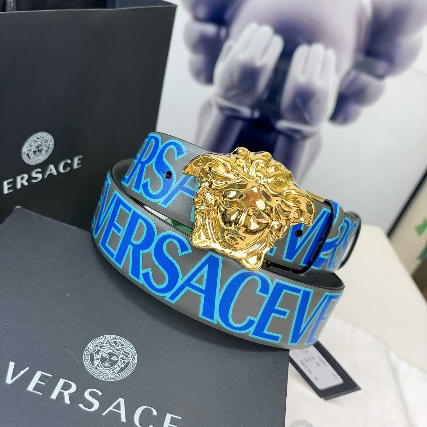 Versace Leather Belt   40mm - EUR FASHION