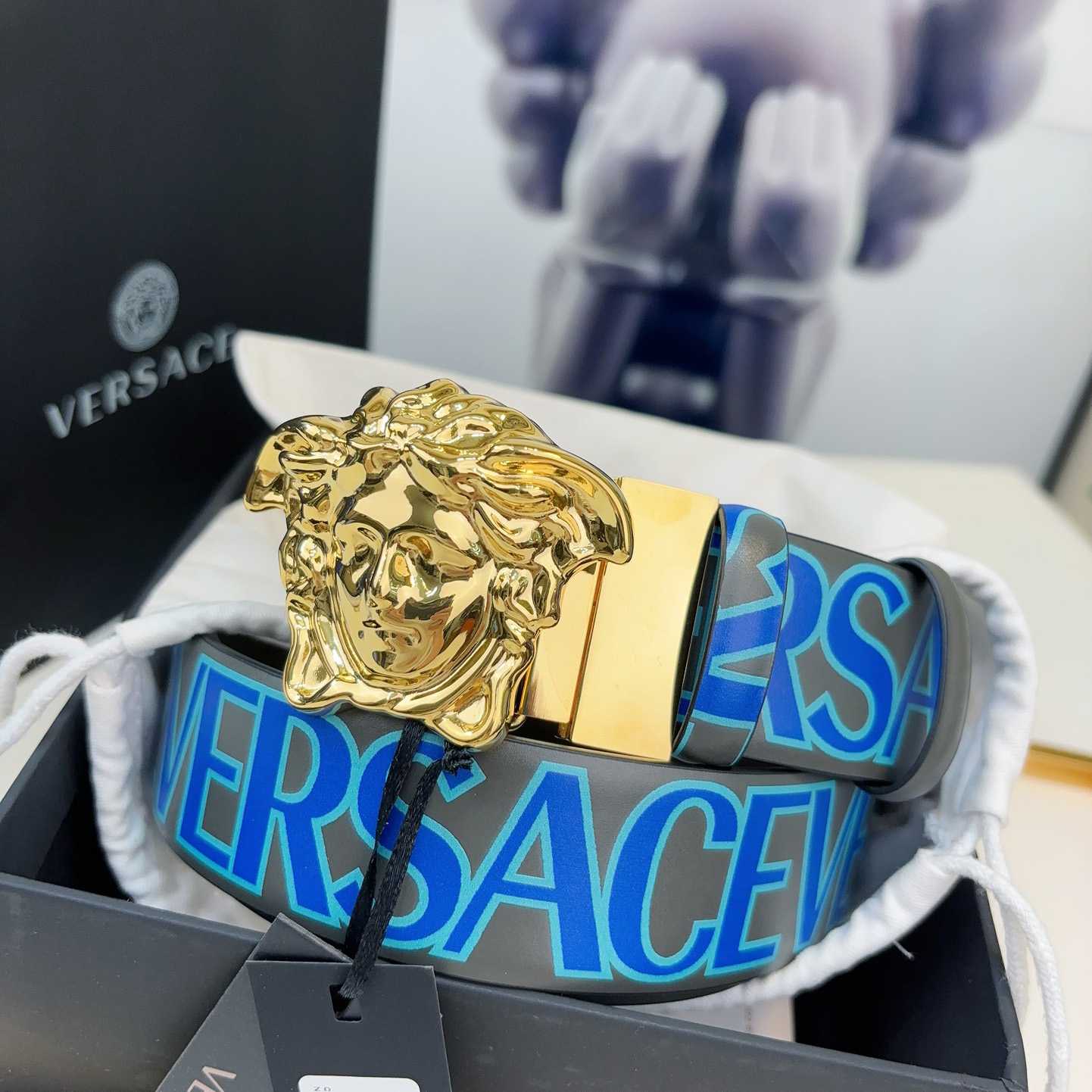 Versace Leather Belt   40mm - EUR FASHION