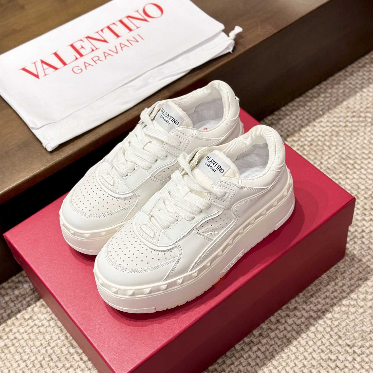 Valenti Garavani Freedots XL Leather Sneakers - EUR FASHION