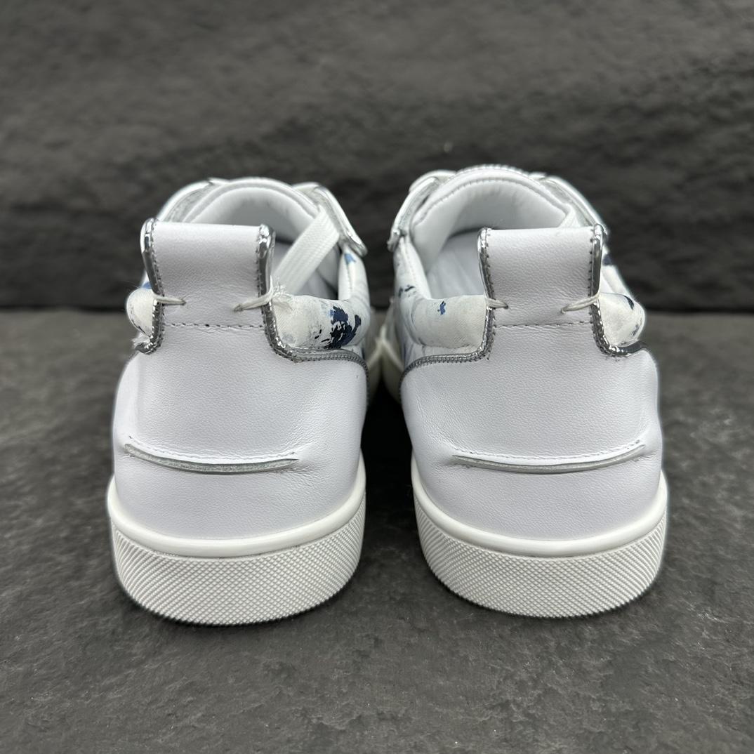 Christian Louboutin Louis Junior Spikes Leather Sneakers - EUR FASHION
