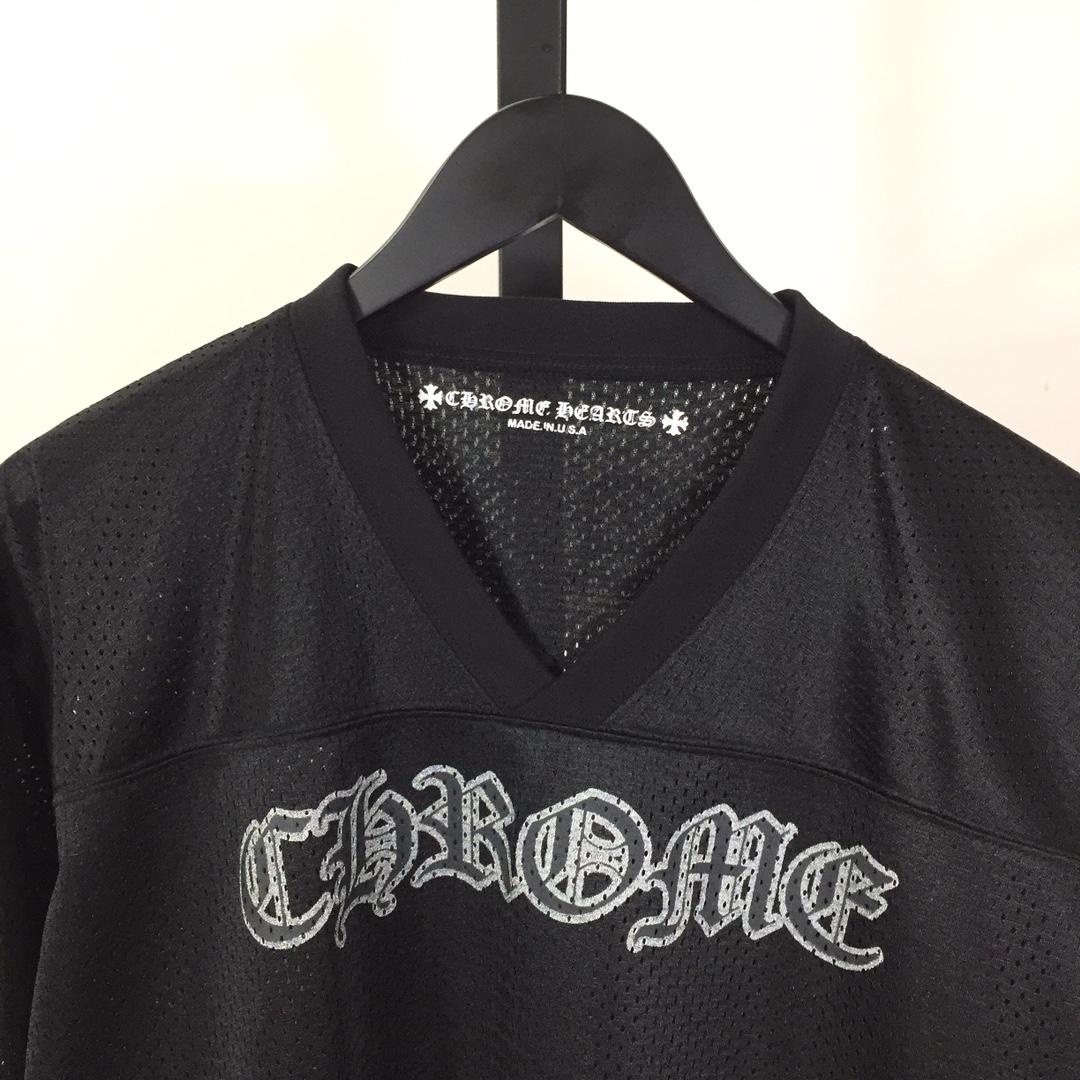 Chrome Heart Sports Mesh Warm Up Jersey Black - EUR FASHION