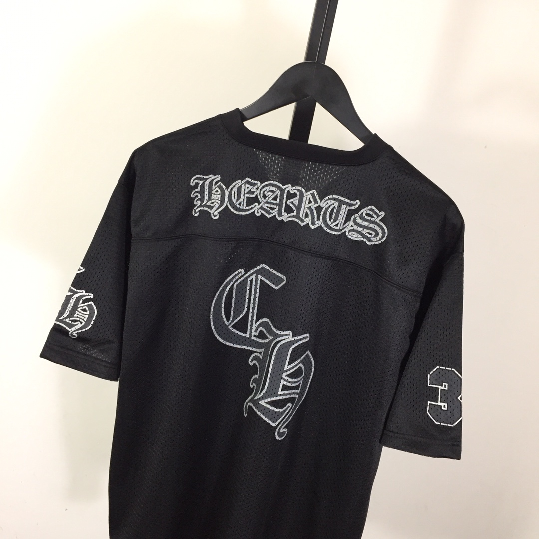 Chrome Heart Sports Mesh Warm Up Jersey Black - EUR FASHION