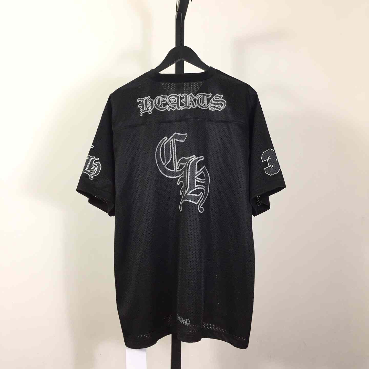 Chrome Heart Sports Mesh Warm Up Jersey Black - EUR FASHION