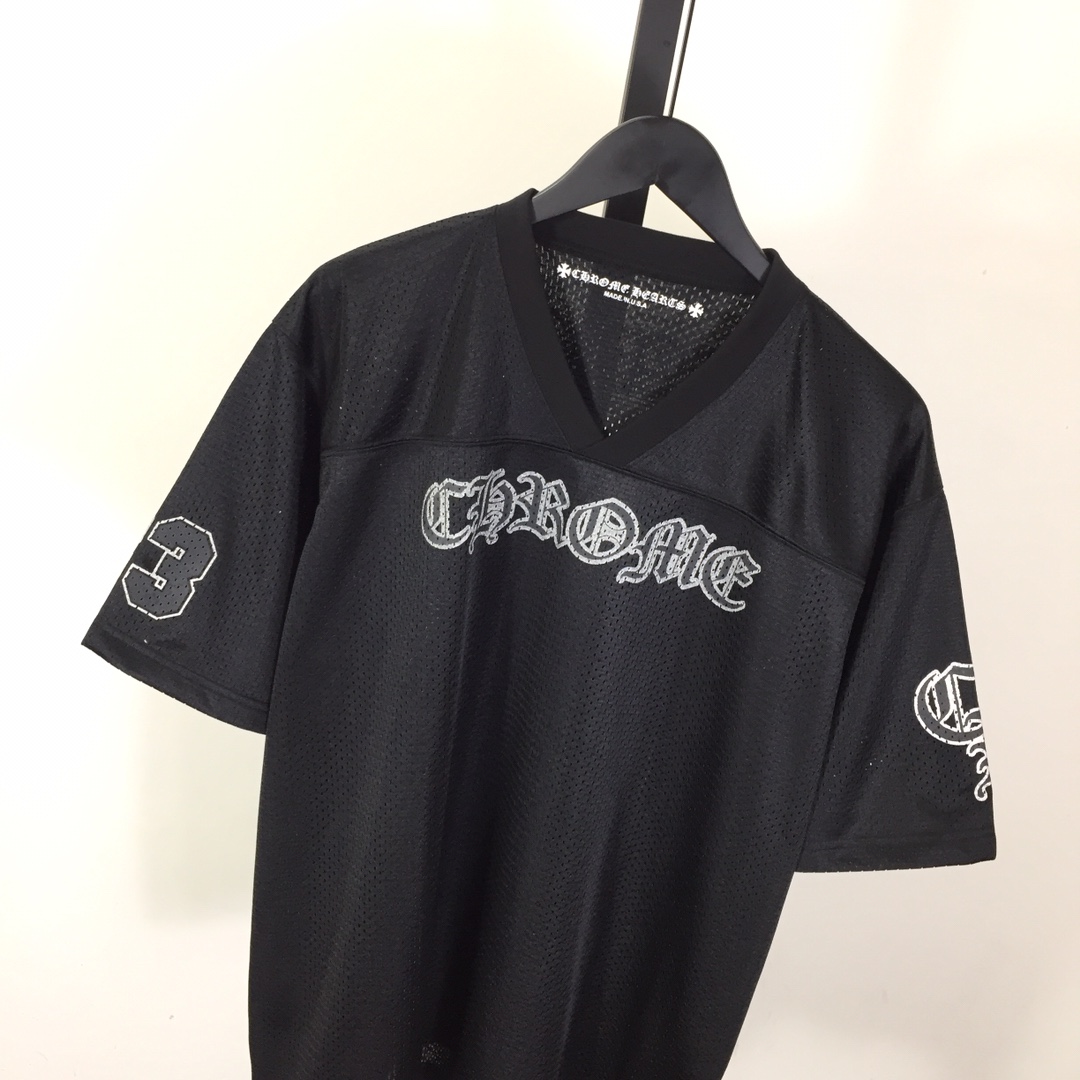 Chrome Heart Sports Mesh Warm Up Jersey Black - EUR FASHION