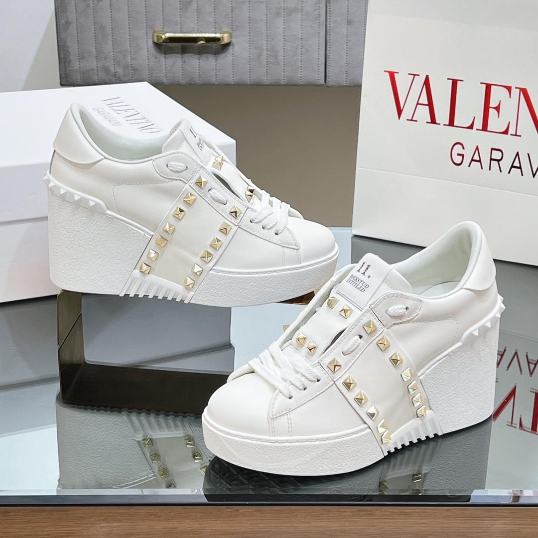 Valenti Open Disco Wedge Sneaker In Calfskin  85mm - EUR FASHION