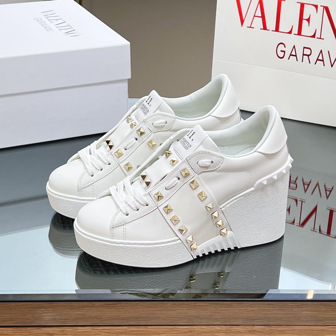 Valenti Open Disco Wedge Sneaker In Calfskin  85mm - EUR FASHION