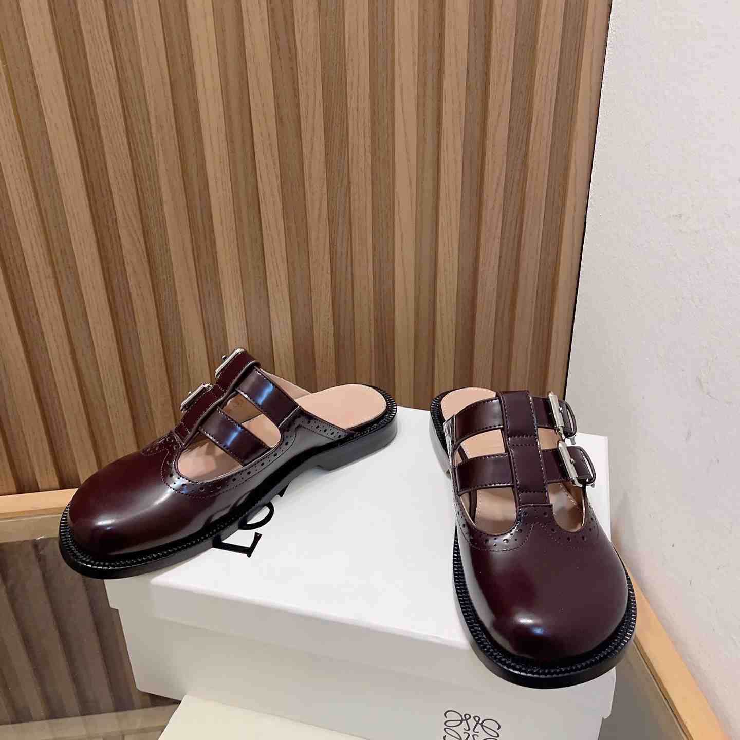 Loewe Campo Mary Jane Mule In Calfskin - EUR FASHION