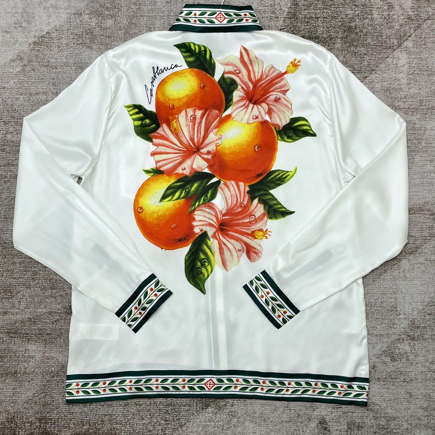 Casablanca Oranges L’amour En Fleur Silk Shirt   CA3461 - EUR FASHION