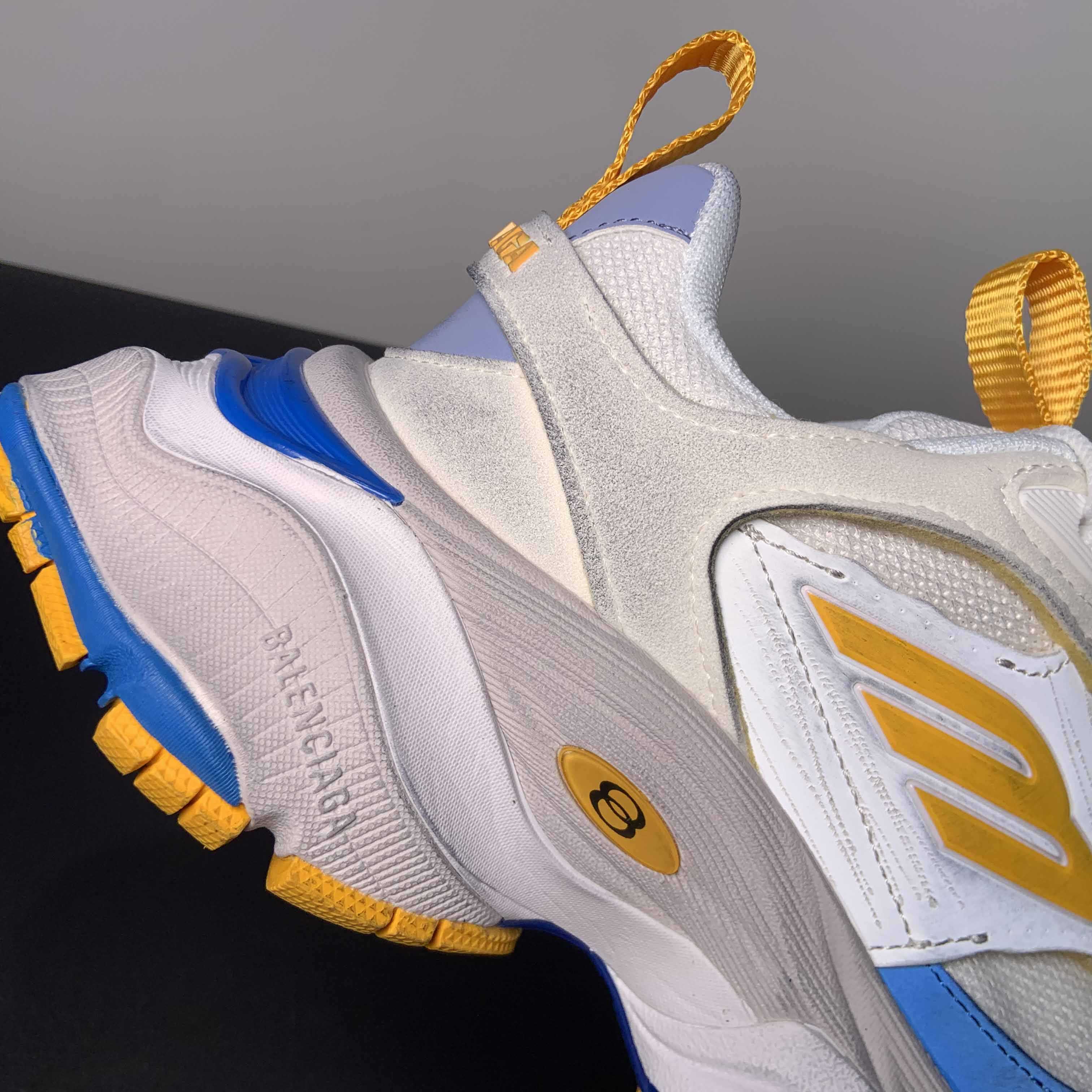 Balenciaga Cargo Sneaker In White/Grey/Orange /Blue  - EUR FASHION
