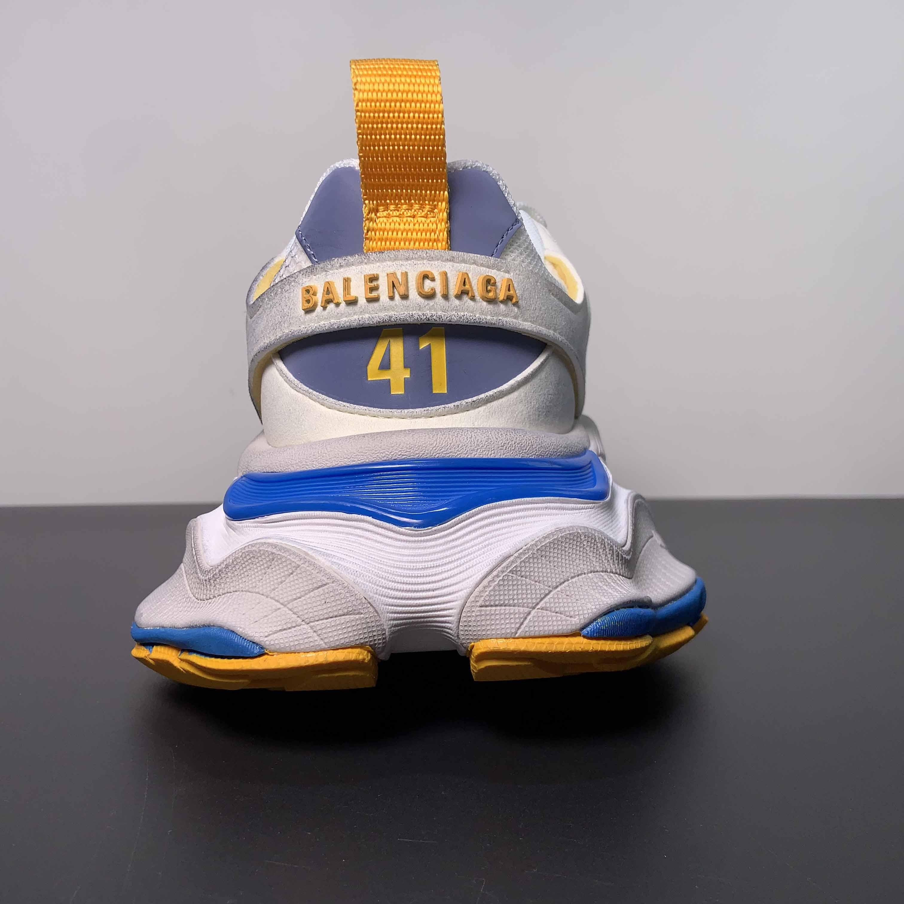 Balenciaga Cargo Sneaker In White/Grey/Orange /Blue  - EUR FASHION