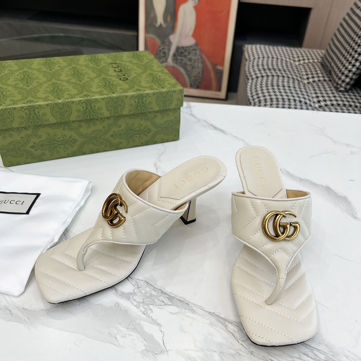 Gucci Women's Double G thong sandal - EUR FASHION