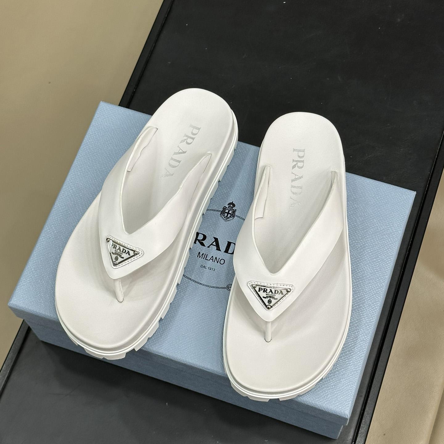 Prada Rubber Thong Sandals - EUR FASHION
