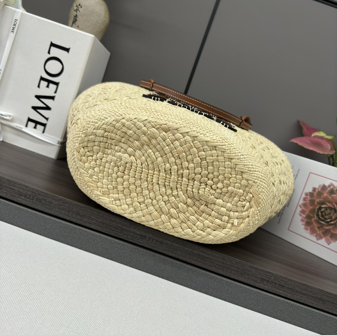 Loewe Anagram Basket Bag In Iraca Palm And Calfskin - EUR FASHION