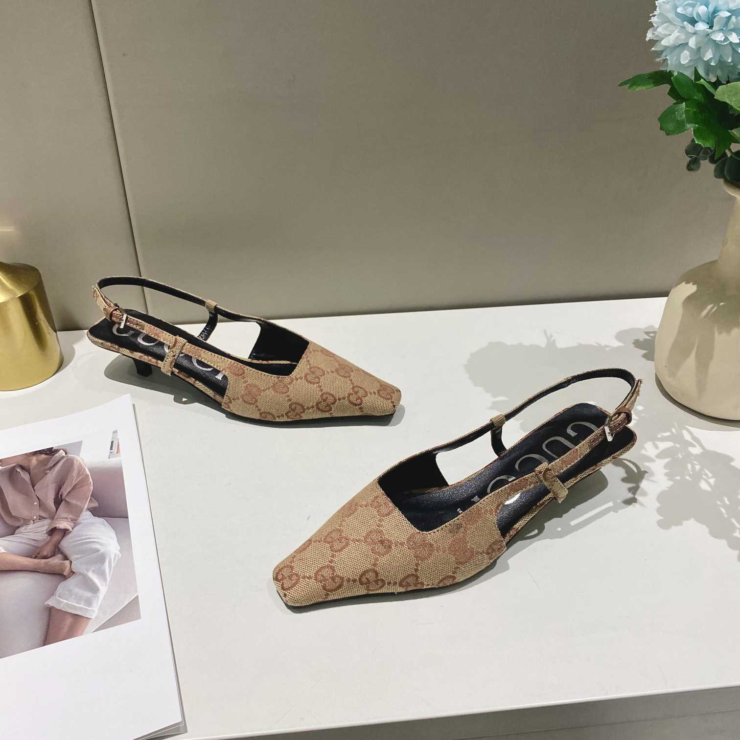 Gucci Women's GG Slingback Ballet Flat - EUR FASHION