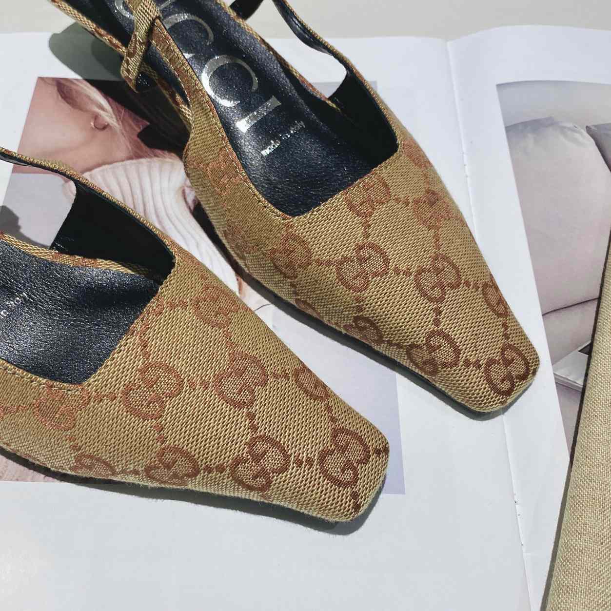 Gucci Women's GG Slingback Ballet Flat - EUR FASHION