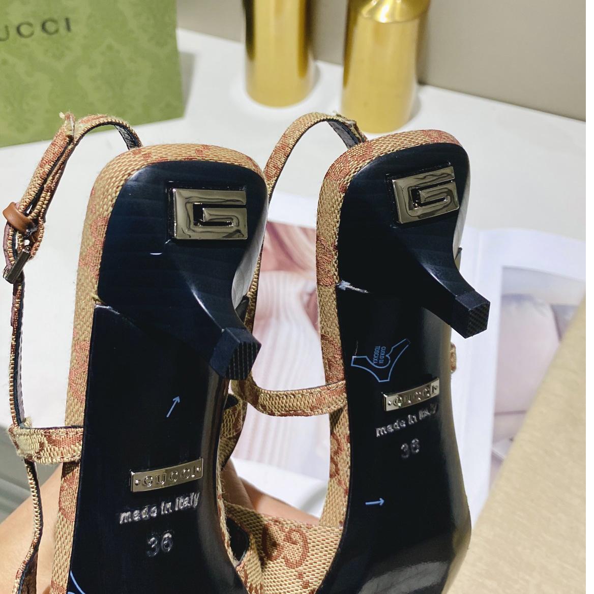 Gucci Women's GG Slingback Ballet Flat - EUR FASHION