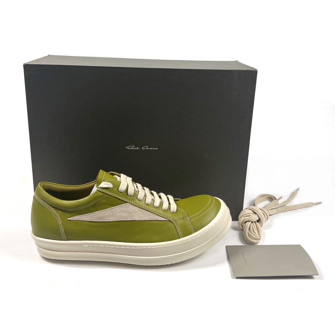 Rick Owens Lido Vintage Leather Sneakers - EUR FASHION