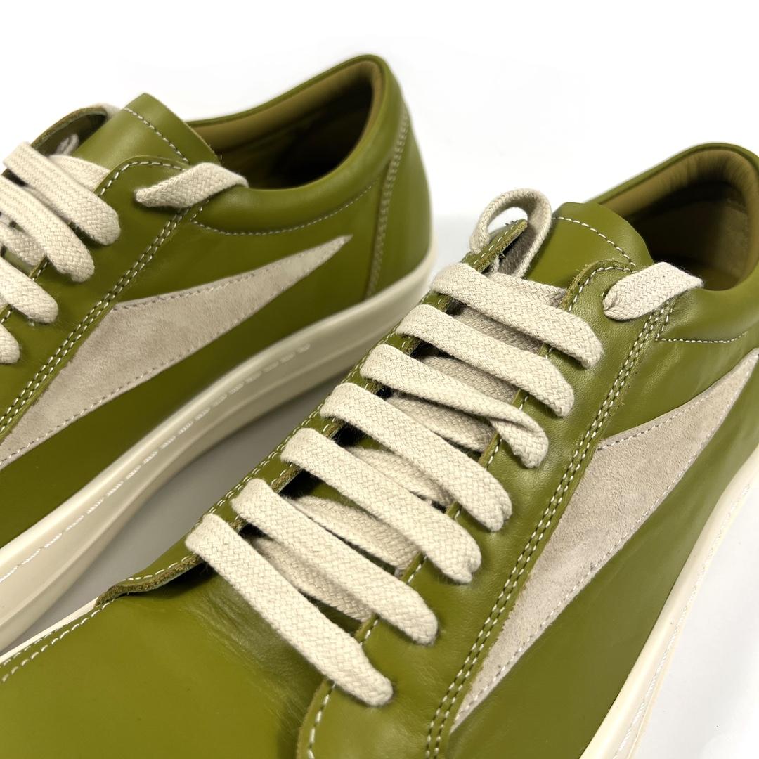 Rick Owens Lido Vintage Leather Sneakers - EUR FASHION