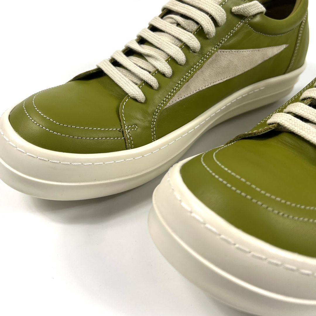 Rick Owens Lido Vintage Leather Sneakers - EUR FASHION