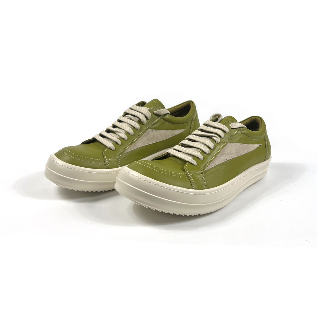 Rick Owens Lido Vintage Leather Sneakers - EUR FASHION