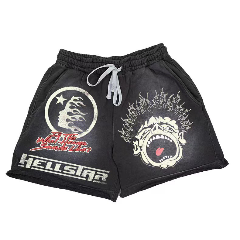 Hellstar Black Records Shorts  - EUR FASHION
