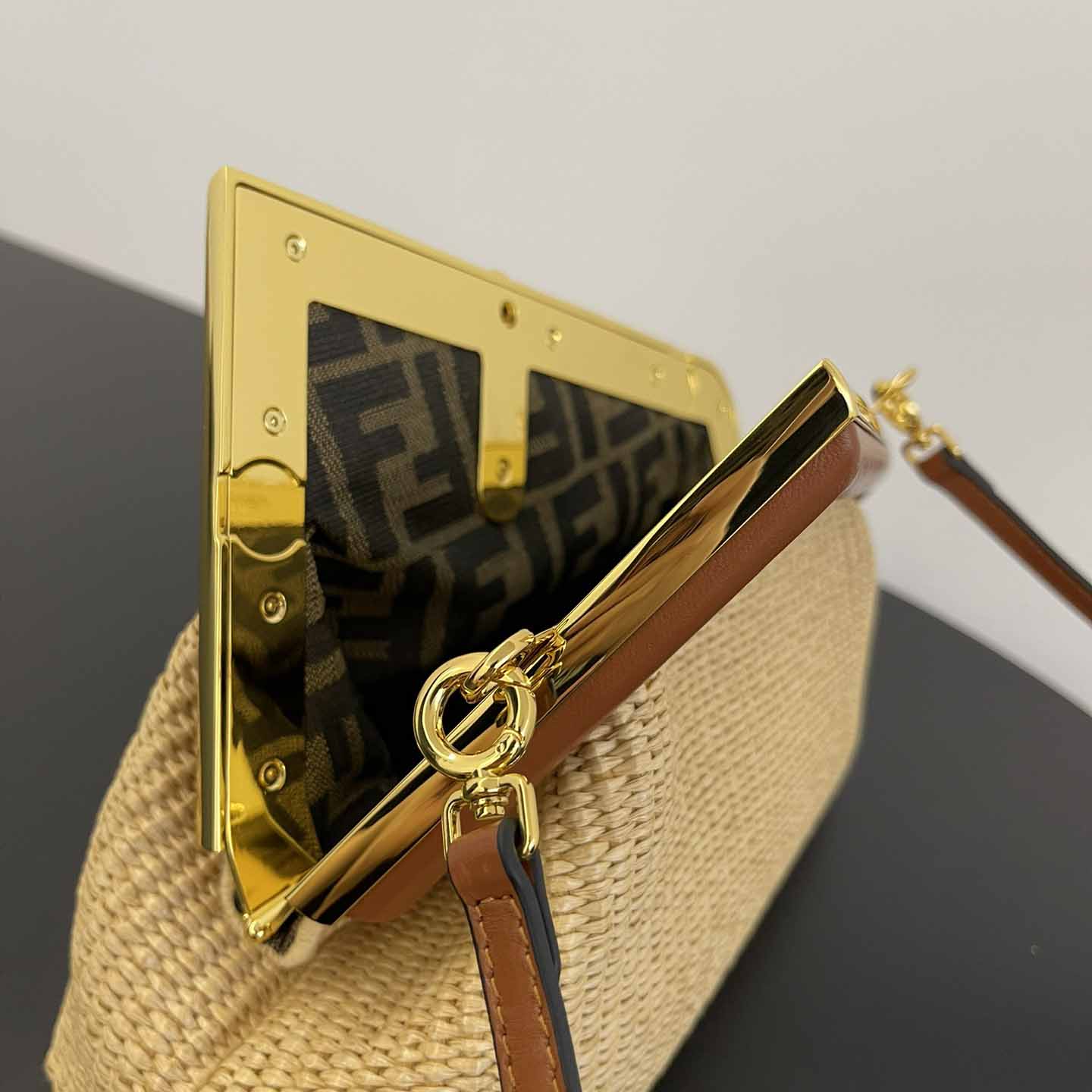 Fendi First Small Natural Straw Bag - EUR FASHION