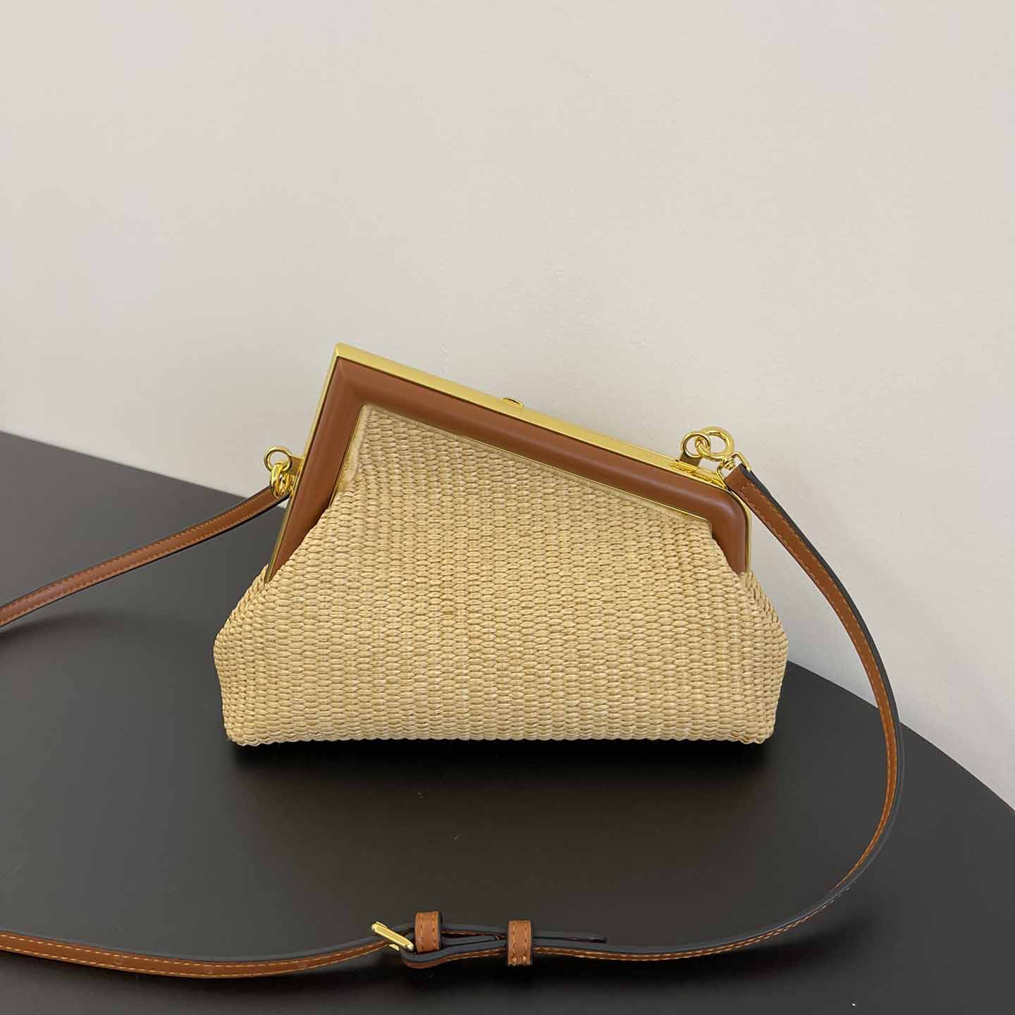Fendi First Small Natural Straw Bag - EUR FASHION