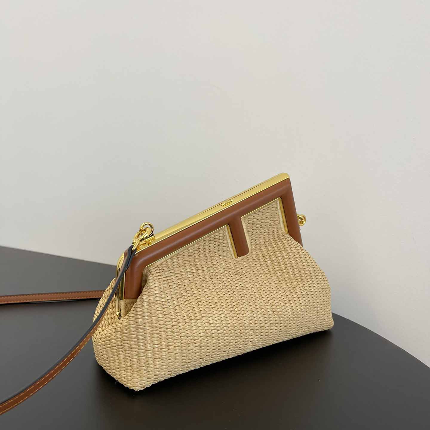 Fendi First Small Natural Straw Bag - EUR FASHION