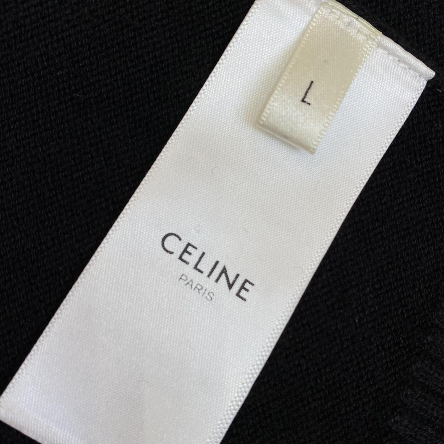 Celine Triomphe V-Neck Wool Sweater Vest - EUR FASHION