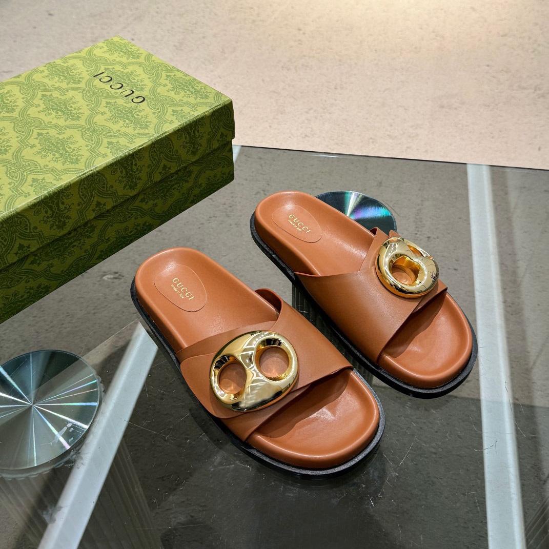 Gucci Women's Marina Chain Slide Sandal - EUR FASHION