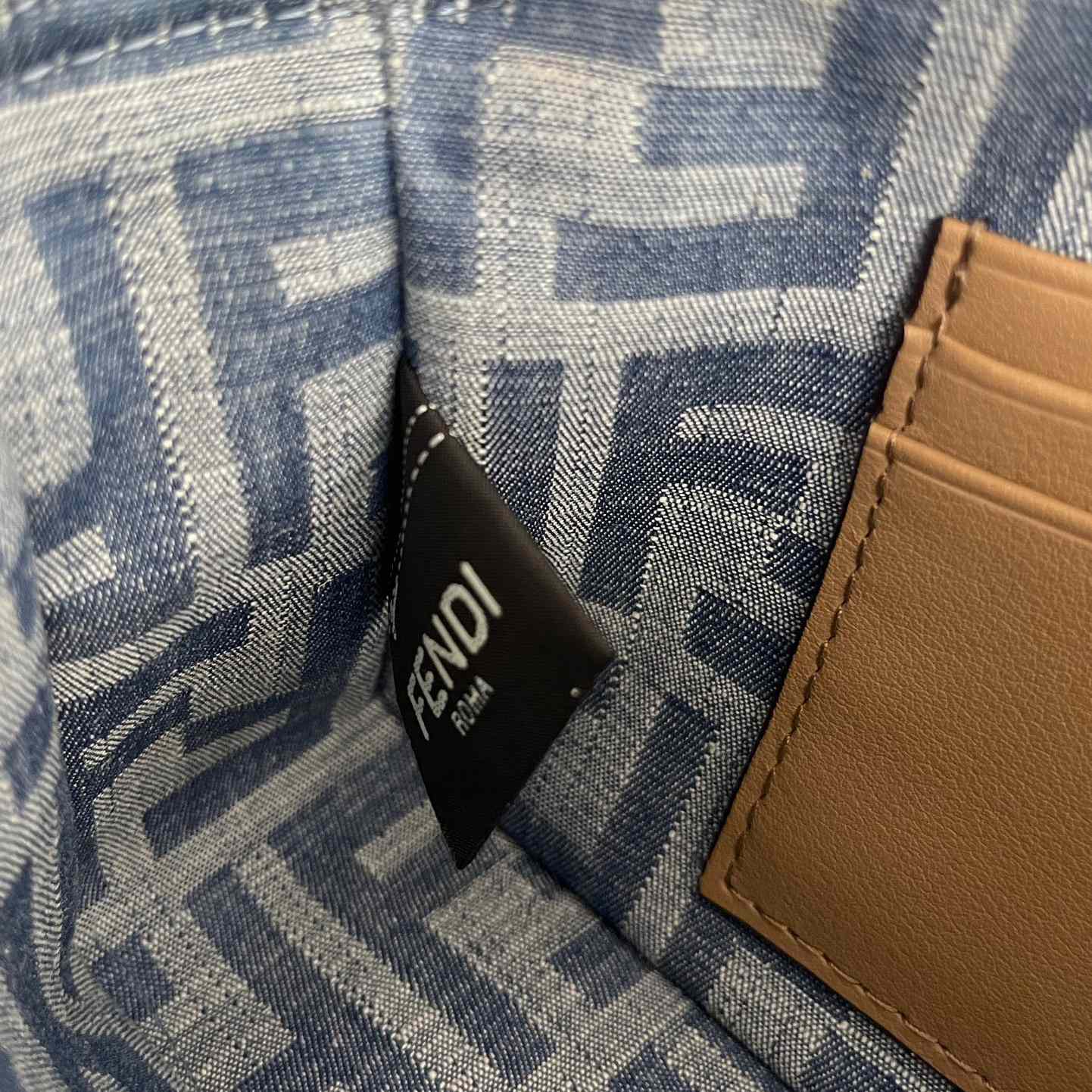 Fendi Baguette Mini Light Blue FF Denim Fabric Bag - EUR FASHION