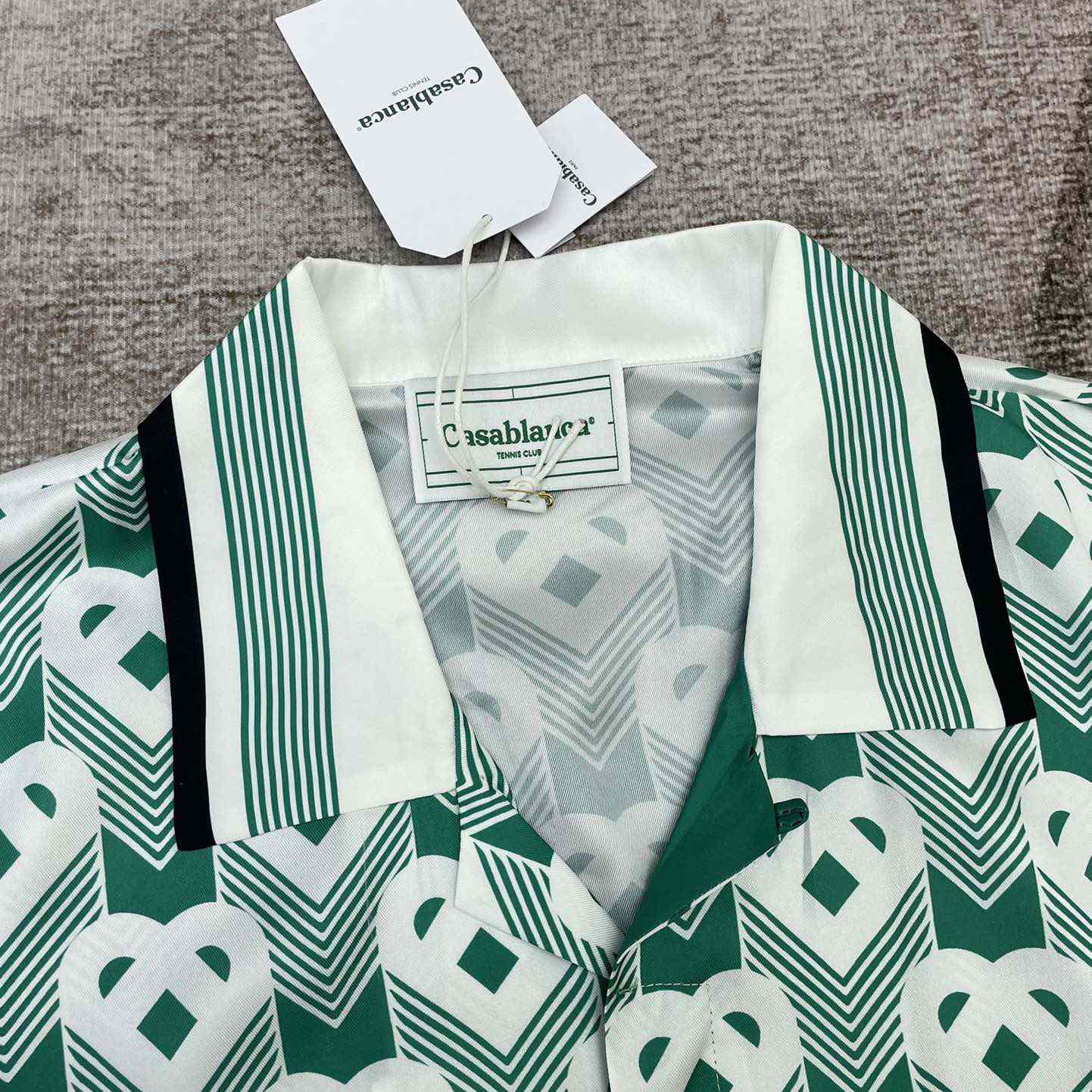 Casablanca Cuban Collar Short-Sleeve Shirt 'Heart Monogram Sport'   CA3482 - EUR FASHION