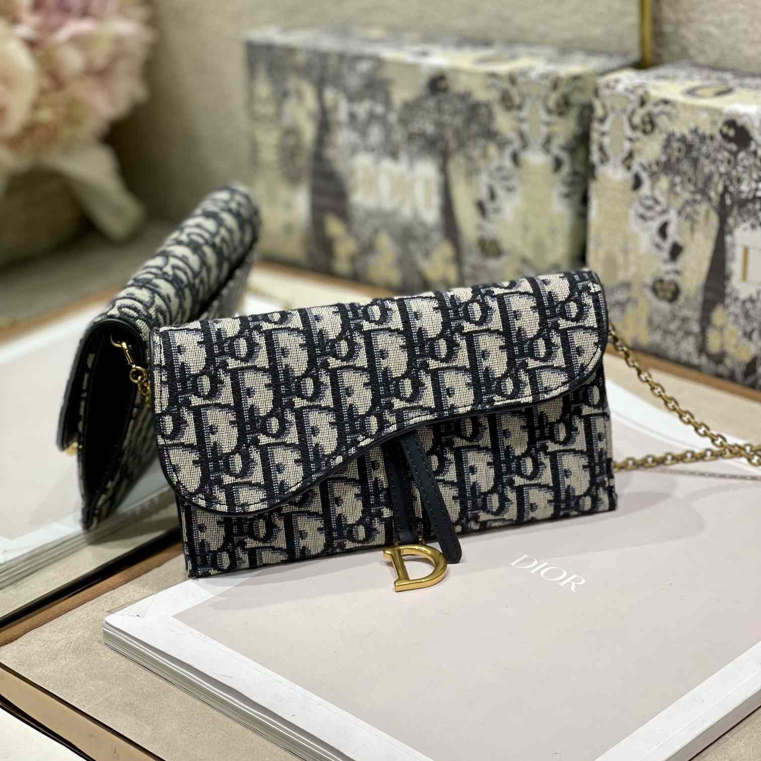 Dior Saddle Pouch With Chain - EUR FASHION