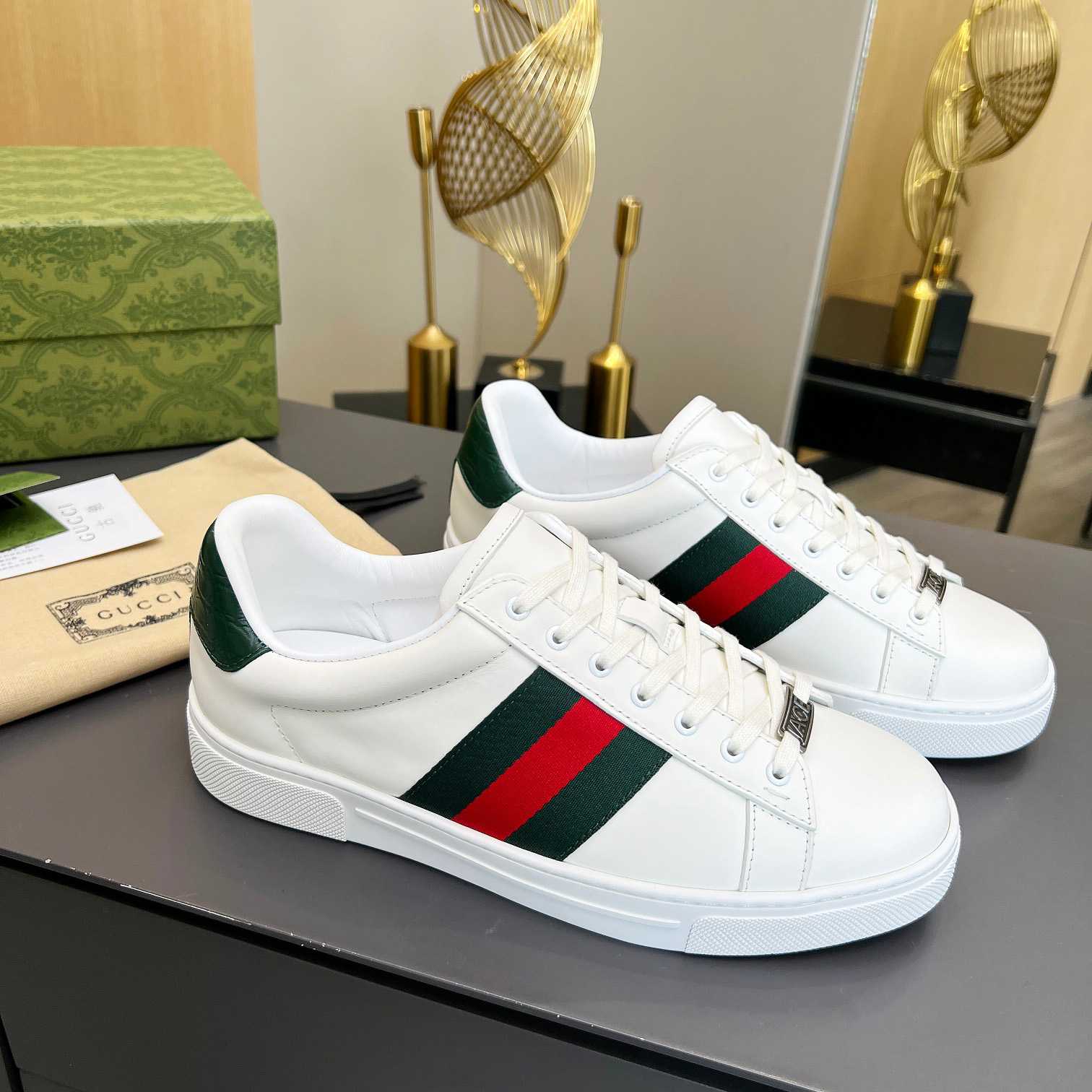 Gucci Ace Sneaker With Web - EUR FASHION