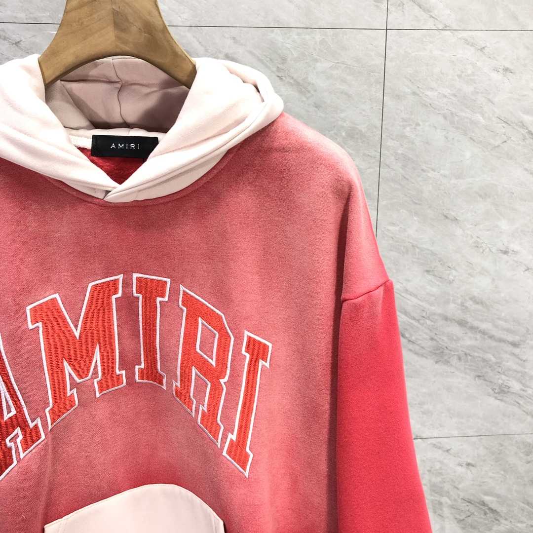 Amiri  Red 'Amiri' Vintage Oversized Hoodie - EUR FASHION
