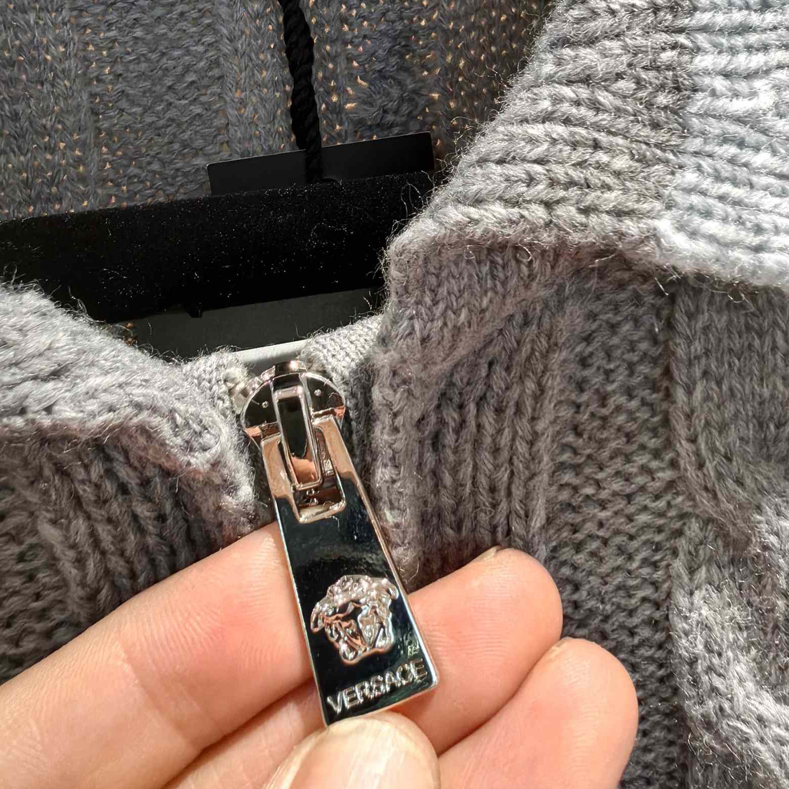 Versace 90s Vintage Logo Knit Zip Jumper - EUR FASHION