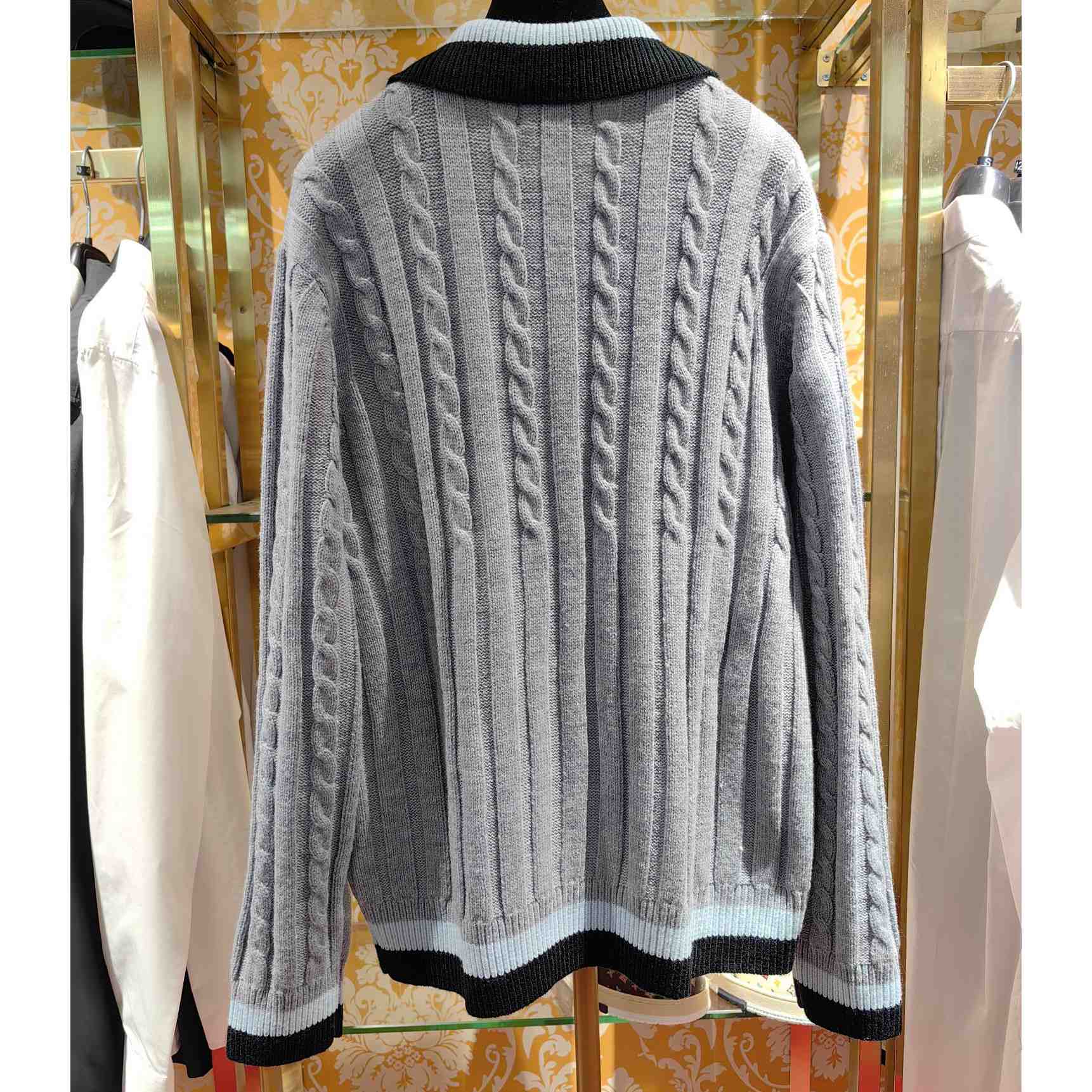 Versace 90s Vintage Logo Knit Zip Jumper - EUR FASHION
