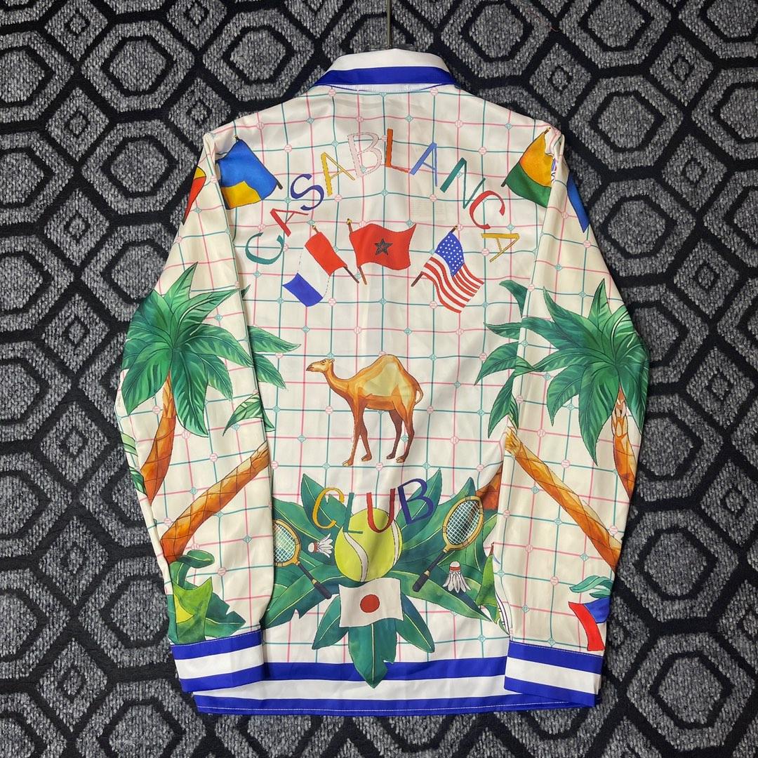 Casablanca Paris tennis club classic silk shirt - EUR FASHION