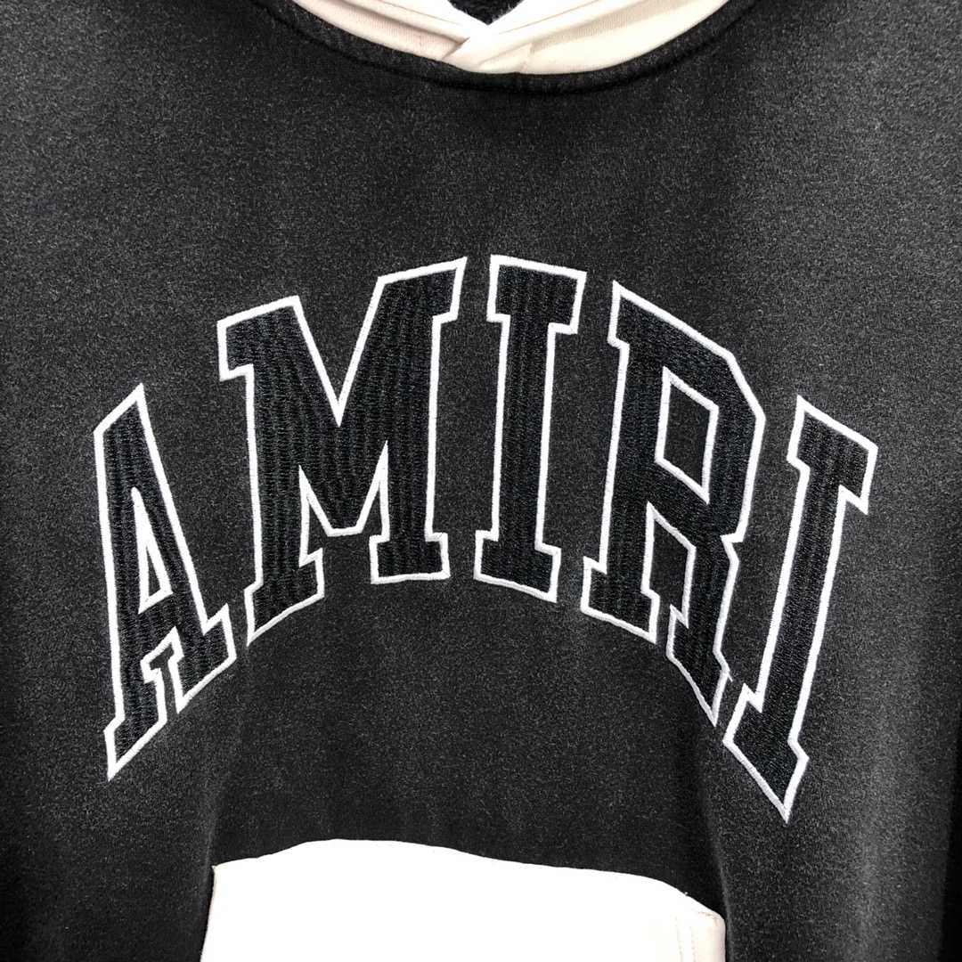 Amiri Black 'Amiri' Vintage Oversized Hoodie - EUR FASHION