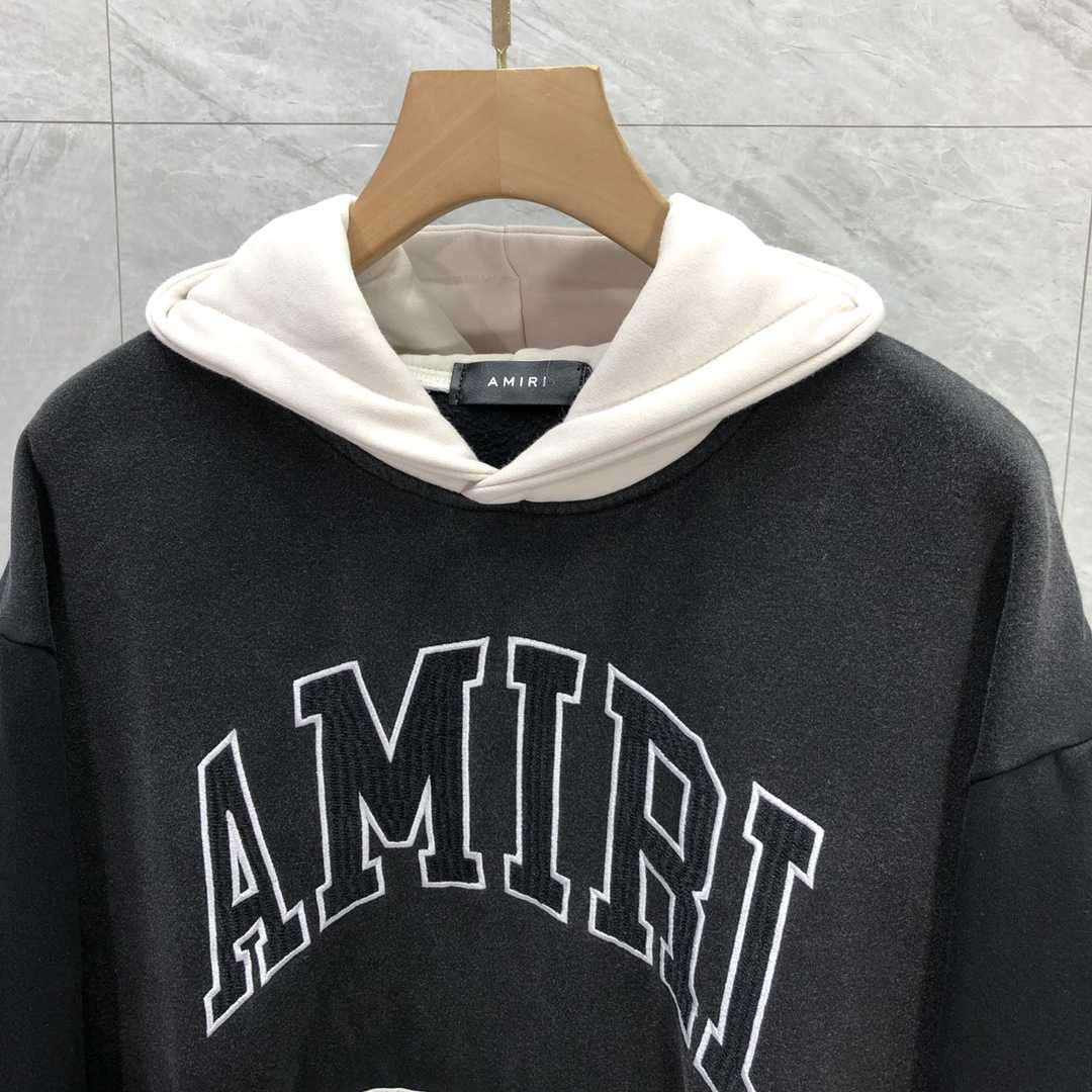 Amiri Black 'Amiri' Vintage Oversized Hoodie - EUR FASHION