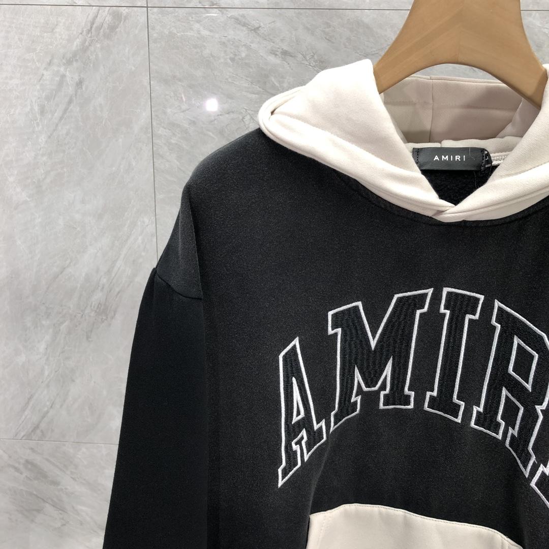 Amiri Black 'Amiri' Vintage Oversized Hoodie - EUR FASHION