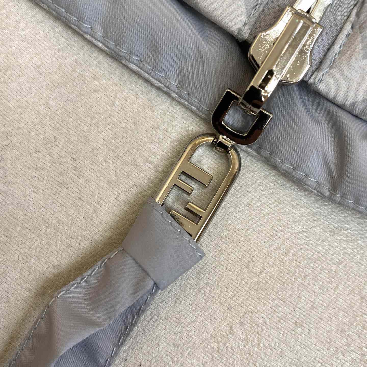 Fendi Windbreaker White Nylon Windbreaker Jacket - EUR FASHION