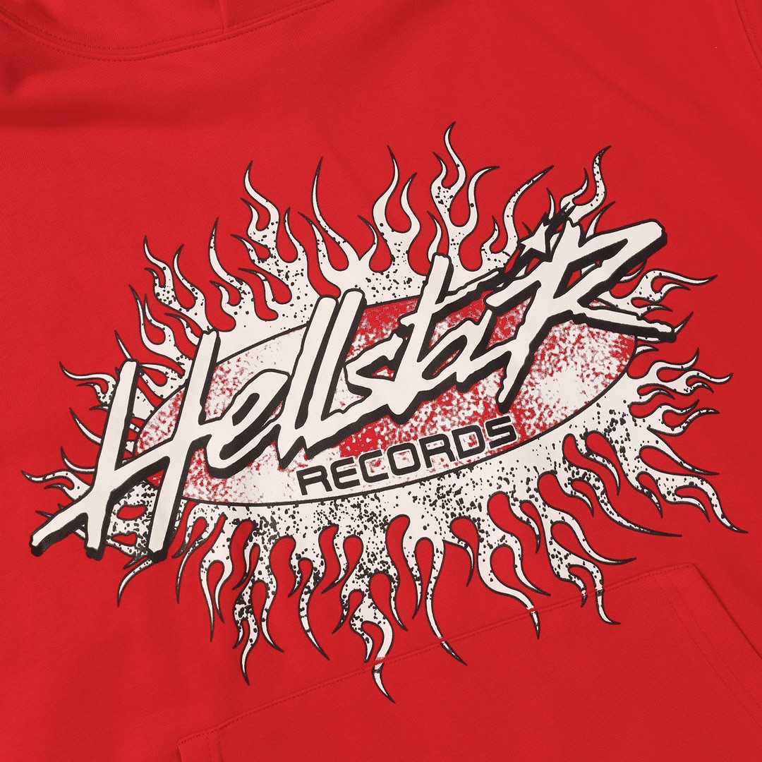 Hellstar Records Red Hoodie - EUR FASHION