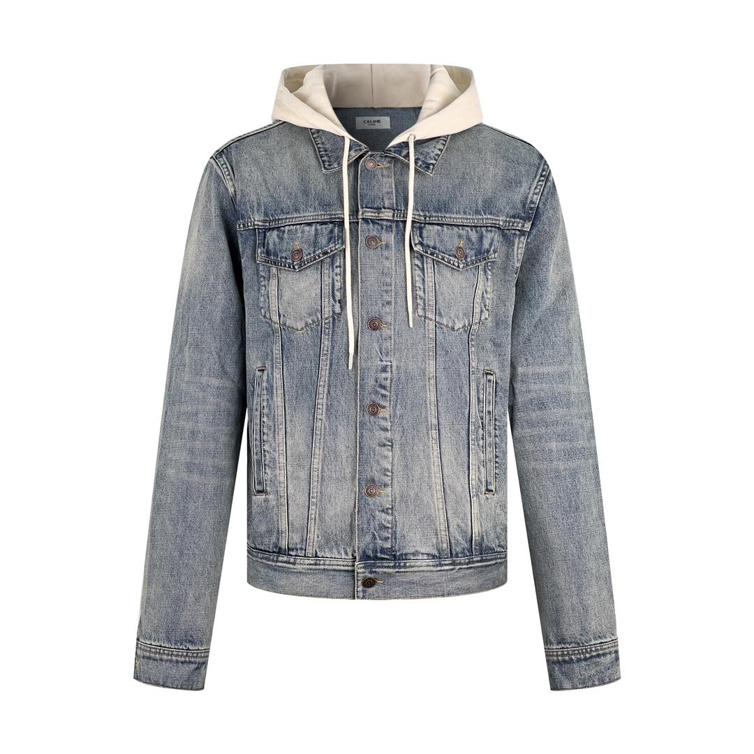 Celine Trucker Jacket In Union Wash Denim - EUR FASHION